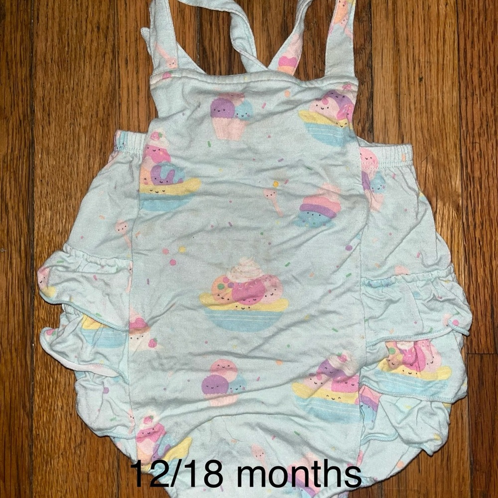 Adorable Ice Cream Print Baby Romper